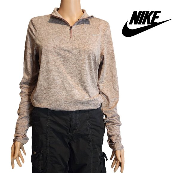 NIKE Swift Dri-FIT UV 1/4-Zip Running Top NWOT Purple Med - Picture 1 of 11